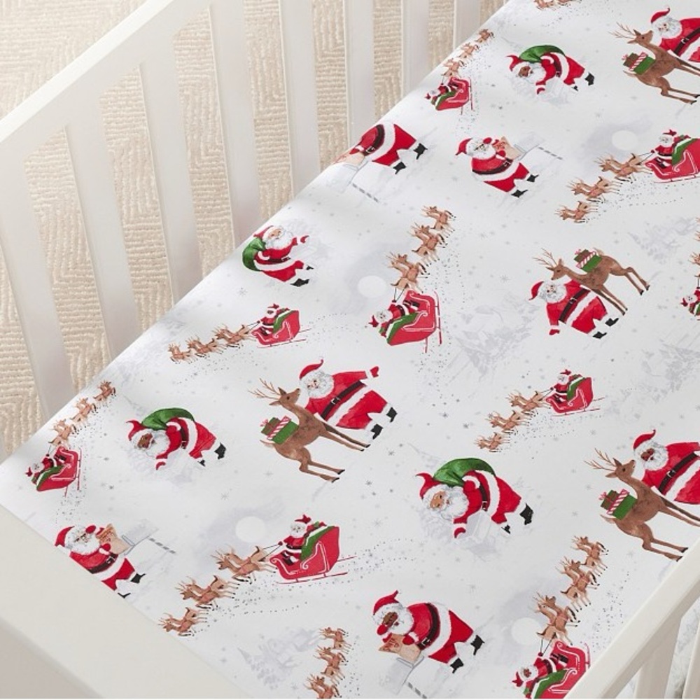 Heritage Santa Organic Crib Fitted Sheet